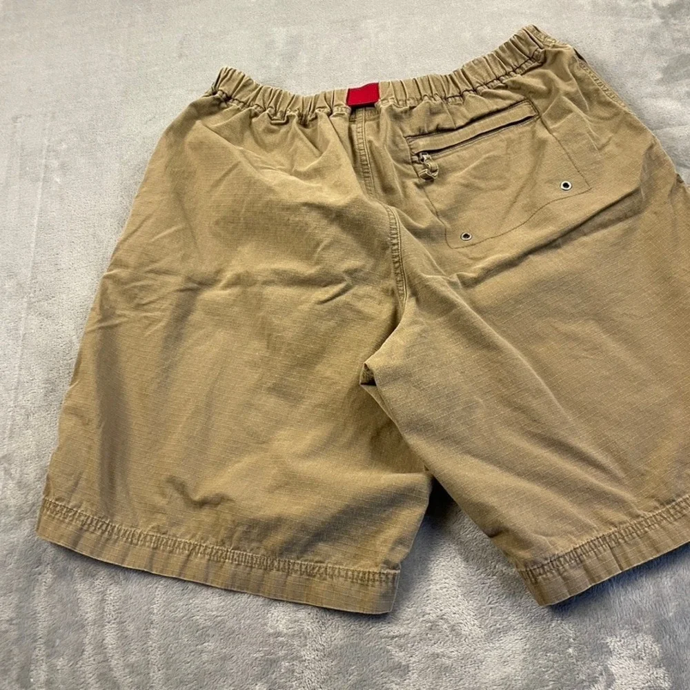 Gap Factory Store Men's XL Ripstop Hiking Shorts Khaki Tan Built-in Belt Cotton